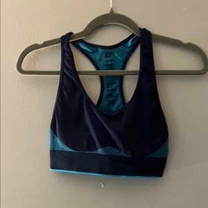 PINK Victoria's Secret Navy and Teal Crop Top
